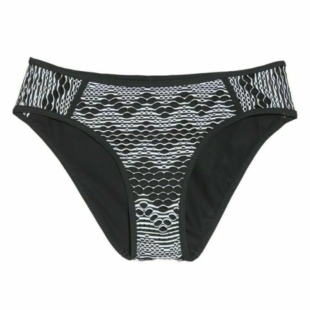 NEW Becca‎ [ Medium ] Reveal Hipster Bikini Bottoms in Black/White